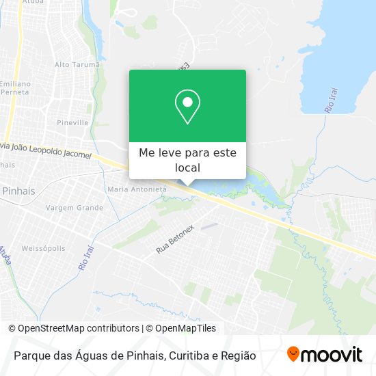 Parque das Águas de Pinhais mapa