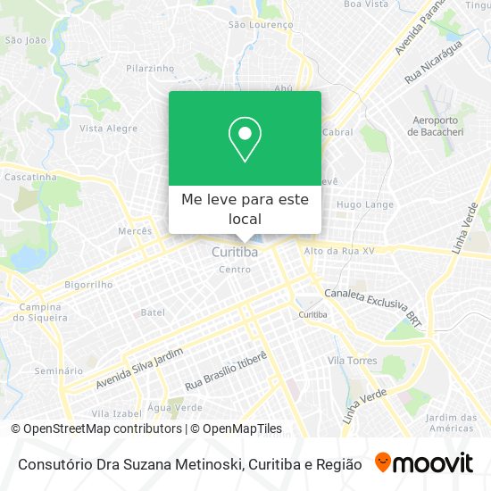 Consutório Dra Suzana Metinoski mapa