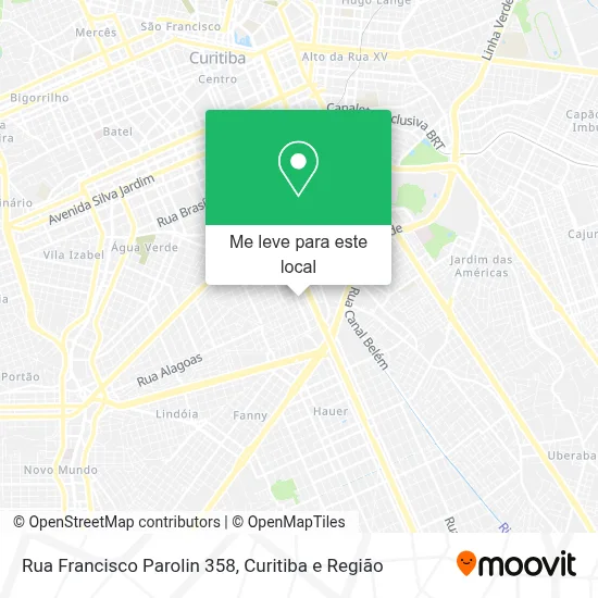 Rua Francisco Parolin 358 mapa
