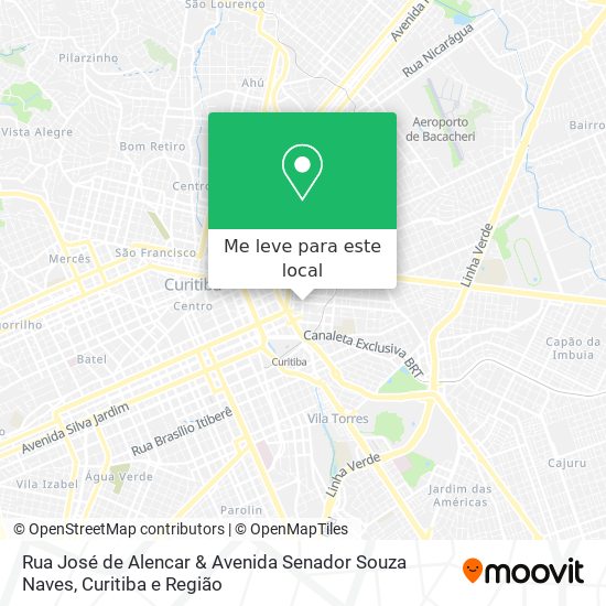 Rua José de Alencar & Avenida Senador Souza Naves mapa