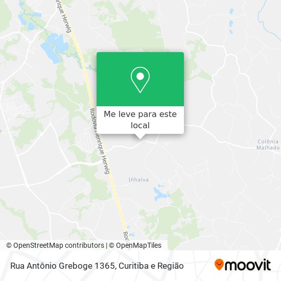 Rua Antônio Greboge 1365 mapa