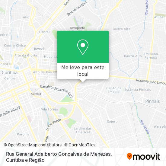 Rua General Adalberto Gonçalves de Menezes mapa