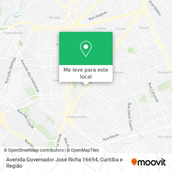 Avenida Governador José Richa 16694 mapa