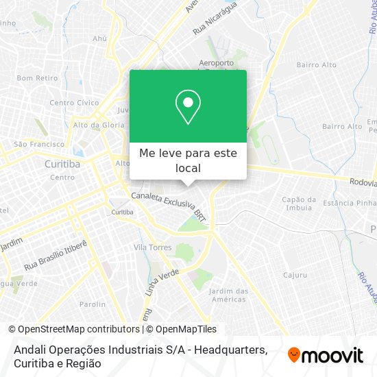 Andali Operações Industriais S / A - Headquarters mapa