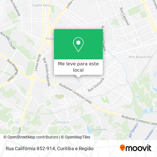 Rua Califórnia 852-914 mapa