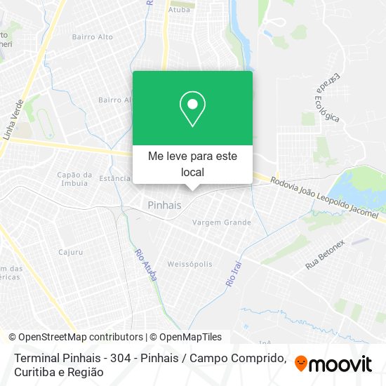 Terminal Pinhais - 304 - Pinhais / Campo Comprido mapa