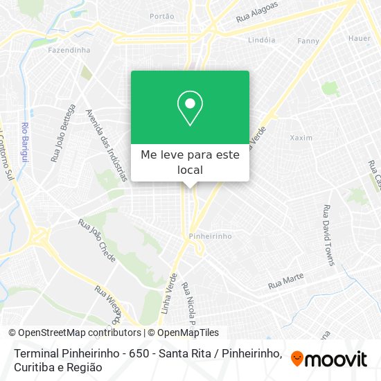 Terminal Pinheirinho - 650 - Santa Rita / Pinheirinho mapa