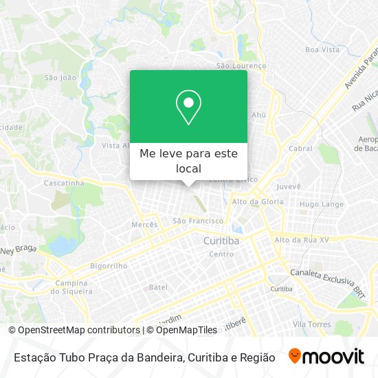 Estação Tubo Praça da Bandeira mapa