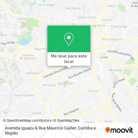 Avenida Iguaçu & Rua Maurício Caillet mapa