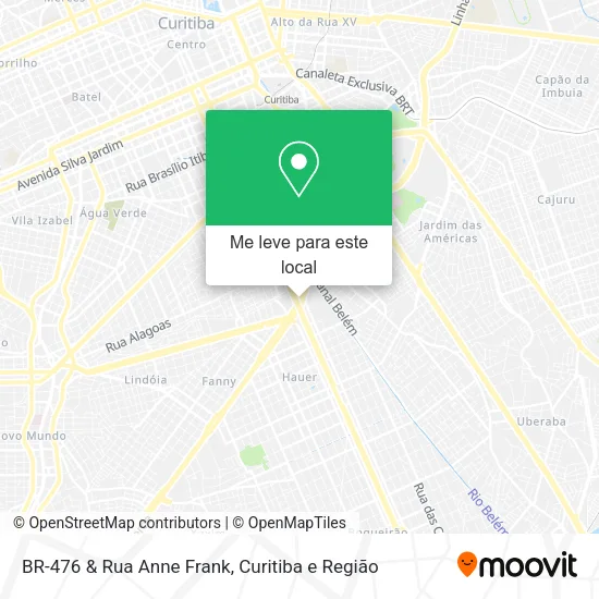 BR-476 & Rua Anne Frank mapa