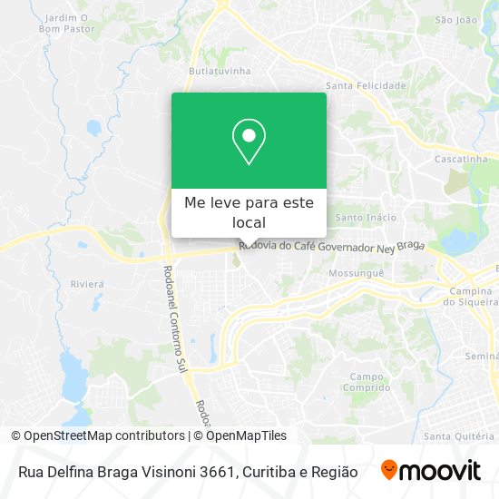 Rua Delfina Braga Visinoni 3661 mapa