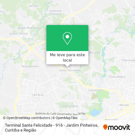 Terminal Santa Felicidade - 916 - Jardim Pinheiros mapa