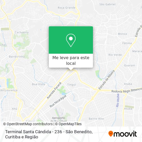 Terminal Santa Cândida - 236 - São Benedito mapa