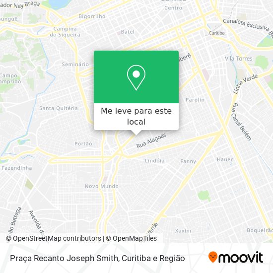 Praça Recanto Joseph Smith mapa
