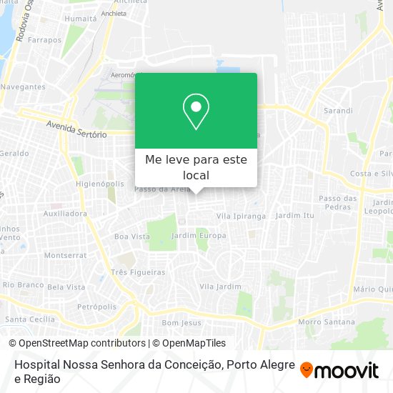 Hospital Nossa Senhora da Conceição mapa