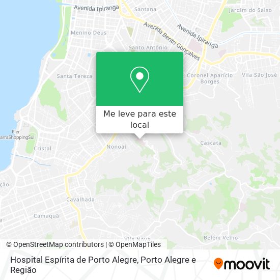 Hospital Espírita de Porto Alegre mapa