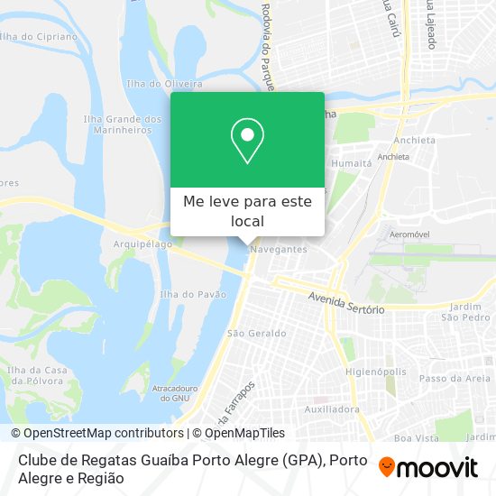 Clube de Regatas Guaíba Porto Alegre (GPA) mapa