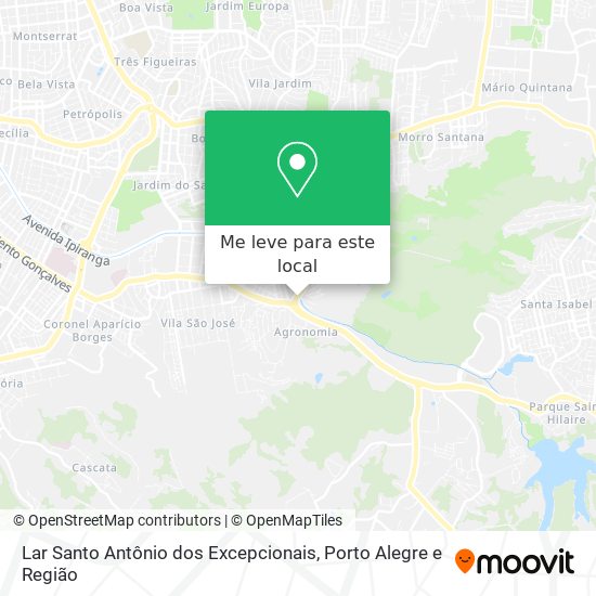 Lar Santo Antônio dos Excepcionais mapa