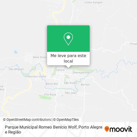 Parque Municipal Romeo Benício Wolf mapa