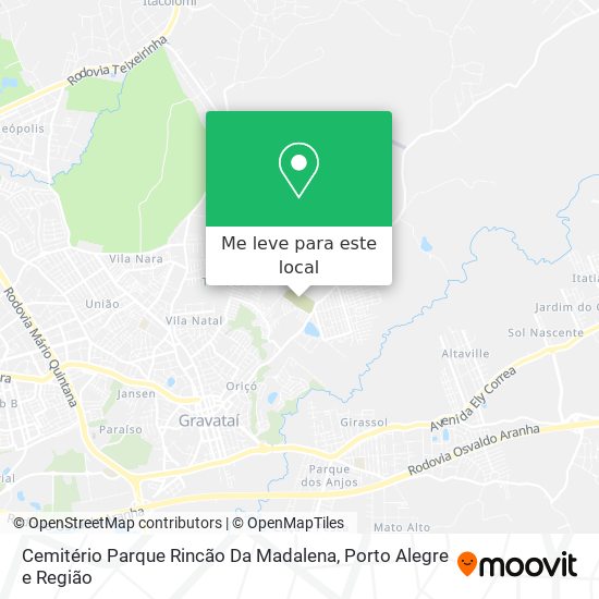 Cemitério Parque Rincão Da Madalena mapa