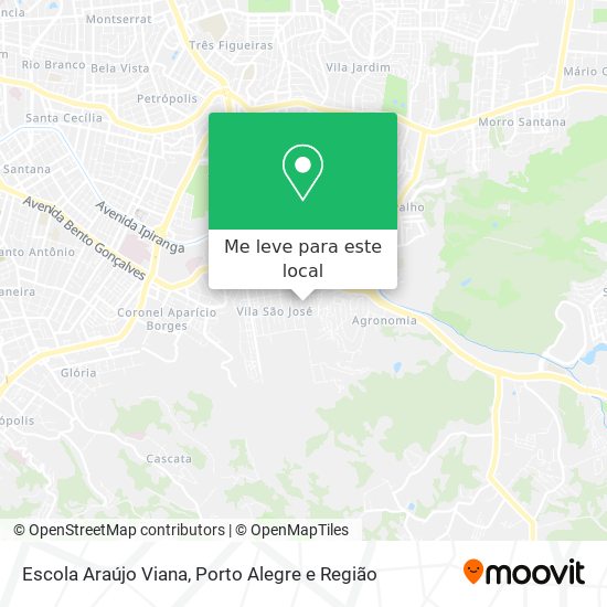 Escola Araújo Viana mapa