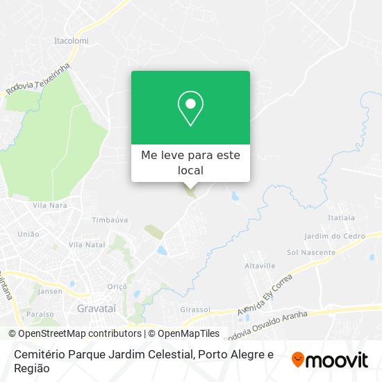 Cemitério Parque Jardim Celestial mapa