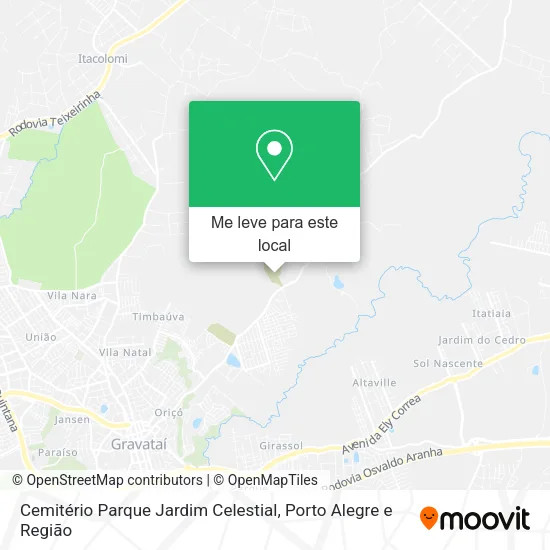 Cemitério Parque Jardim Celestial mapa