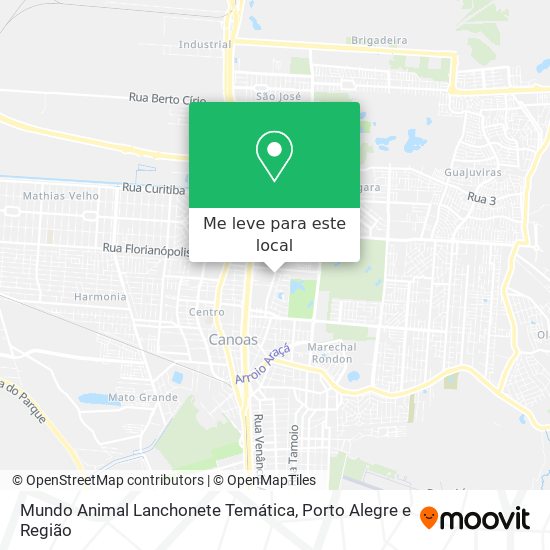 Mundo Animal Lanchonete Temática mapa
