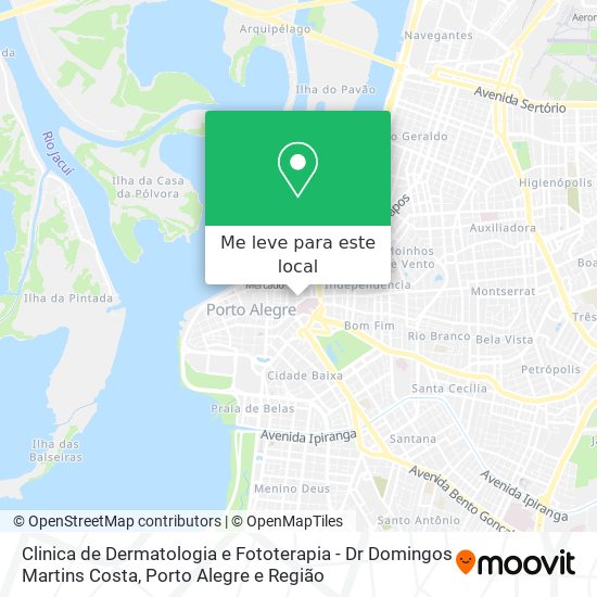 Clinica de Dermatologia e Fototerapia - Dr Domingos Martins Costa mapa
