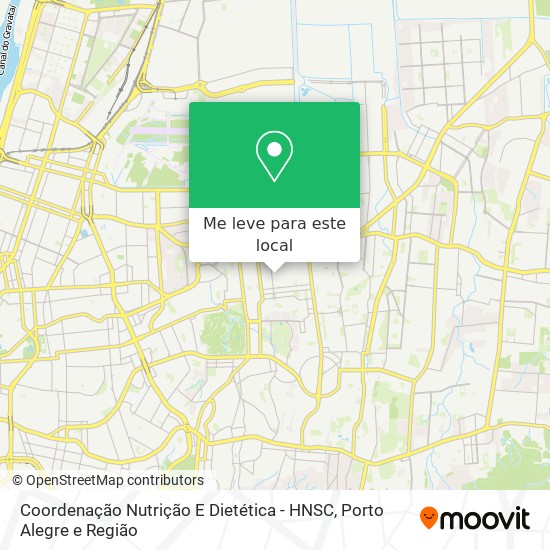 Coordenação Nutrição E Dietética - HNSC mapa