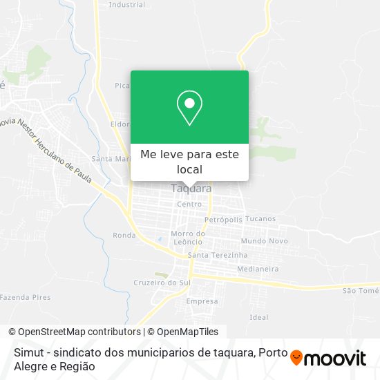 Simut - sindicato dos municiparios de taquara mapa