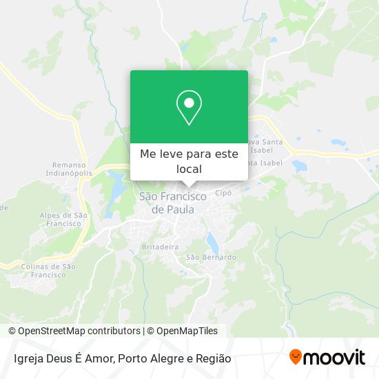Igreja Deus É Amor mapa