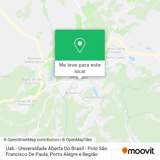 Uab - Universidade Aberta Do Brasil - Polo São Francisco De Paula mapa