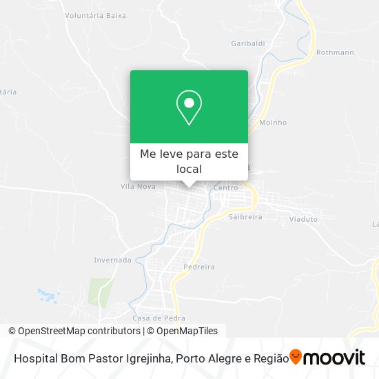 Hospital Bom Pastor Igrejinha mapa