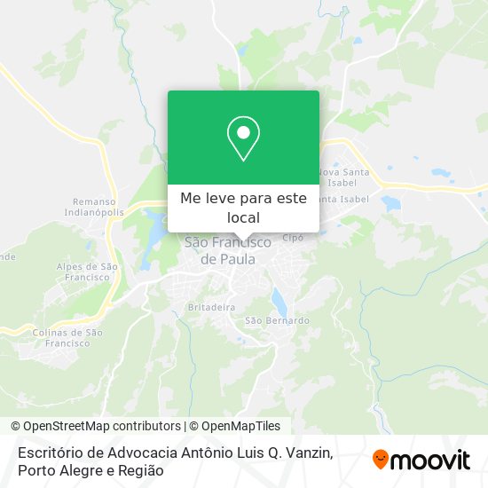 Escritório de Advocacia Antônio Luis Q. Vanzin mapa