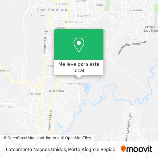 Loteamento Nações Unidas mapa