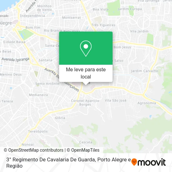 3° Regimento De Cavalaria De Guarda mapa