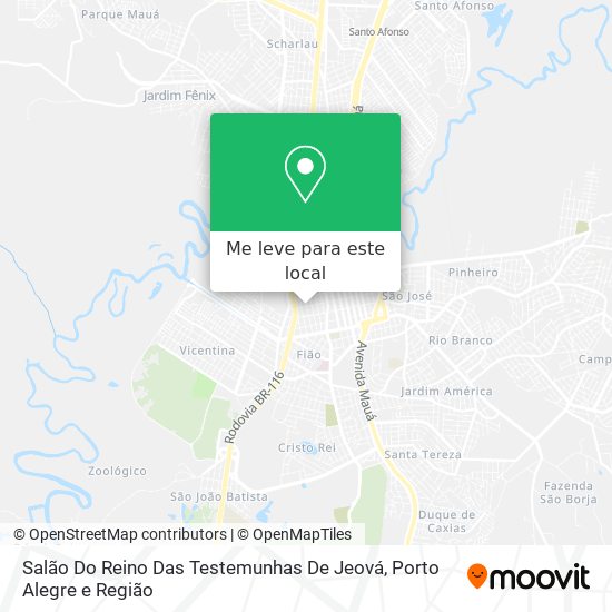 Salão Do Reino Das Testemunhas De Jeová mapa