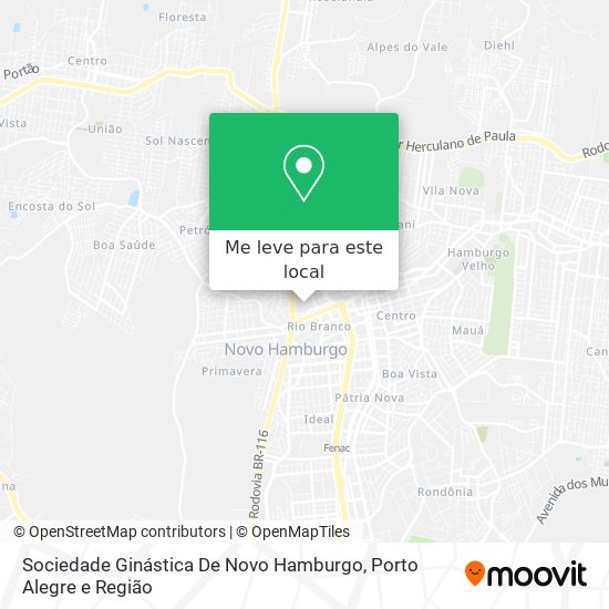 Sociedade Ginástica De Novo Hamburgo mapa