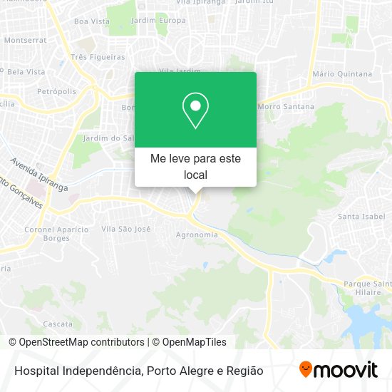 Hospital Independência mapa