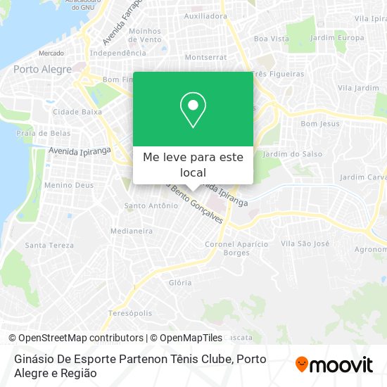 Ginásio De Esporte Partenon Tênis Clube mapa