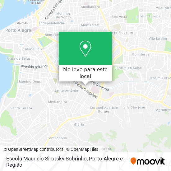 Escola Maurício Sirotsky Sobrinho mapa