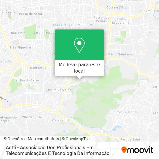 Astti - Associação Dos Profissionais Em Telecomunicações E Tecnologia Da Informação mapa
