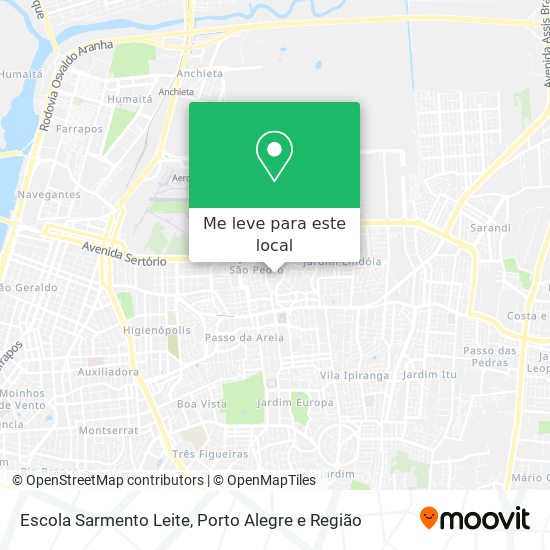 Escola Sarmento Leite mapa