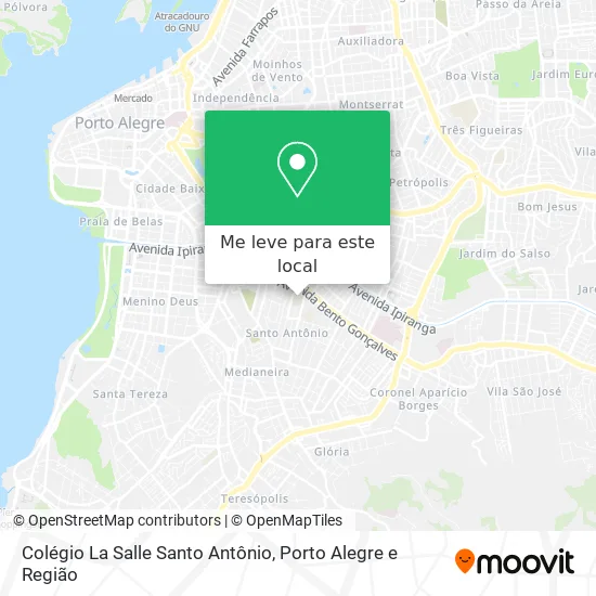 Colégio La Salle Santo Antônio mapa