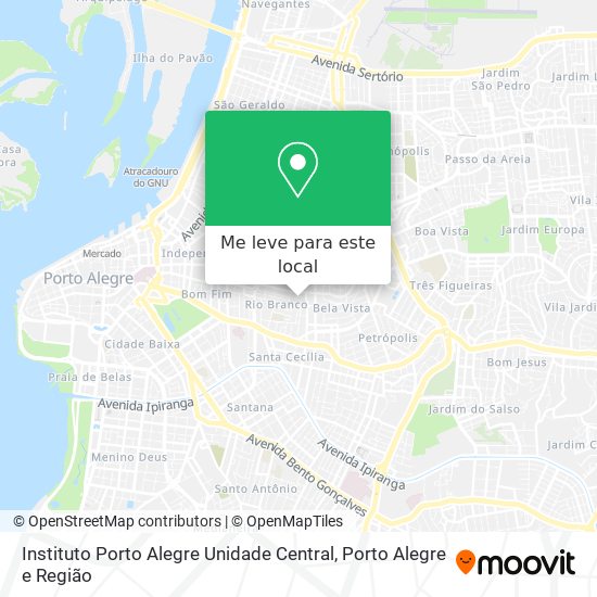 Instituto Porto Alegre Unidade Central mapa