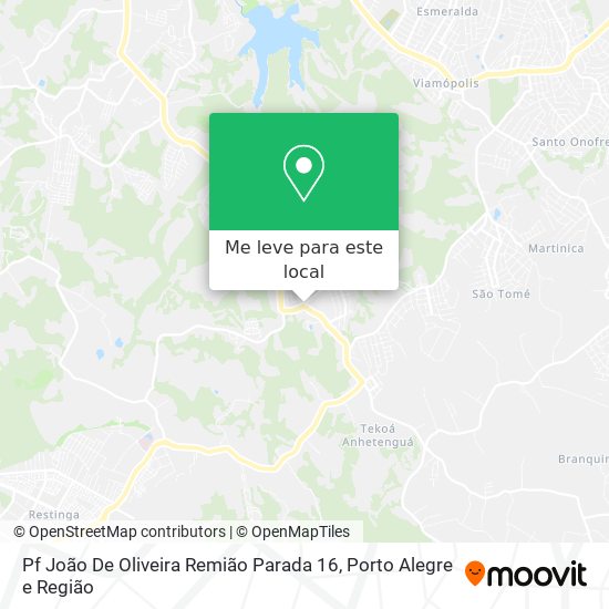 Pf João De Oliveira Remião Parada 16 mapa