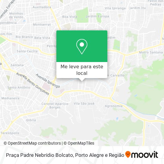 Praça Padre Nebrídio Bolcato mapa