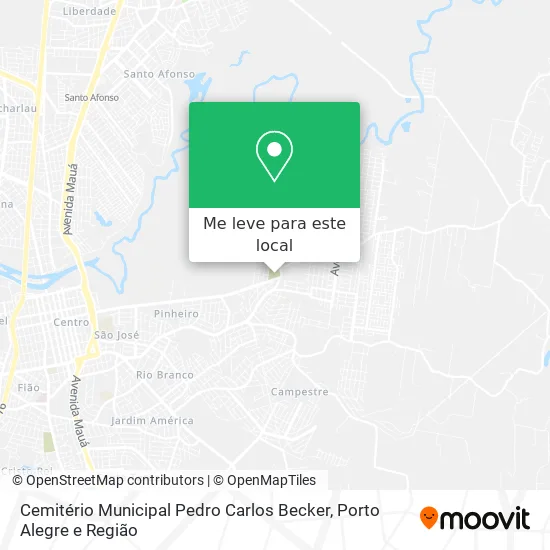 Cemitério Municipal Pedro Carlos Becker mapa