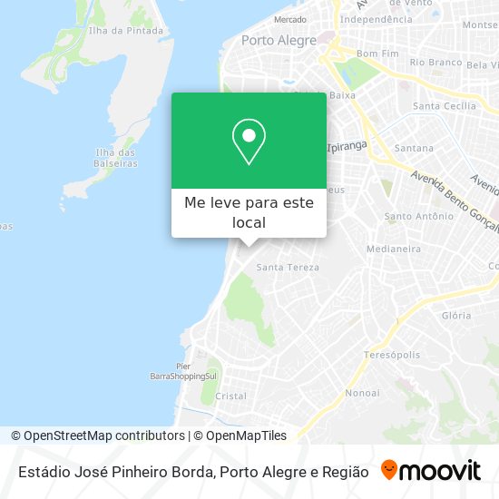 Estádio José Pinheiro Borda mapa